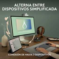 Logitech Pebble 2 M350s ratón Viajes Ambidextro RF Wireless + Bluetooth Óptico 4000 DPI
