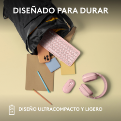 Logitech Pebble 2 M350s ratón Viajes Ambidextro RF Wireless + Bluetooth Óptico 4000 DPI