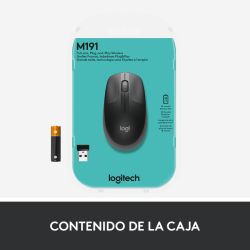 Logitech 910-005905 ratón Oficina Ambidextro RF inalámbrico Óptico 1000 DPI