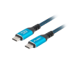 Lanberg CA-CMCM-45CU-0015-BK cable USB USB 3.2 Gen 2 (3.1 Gen 2) 1,5 m USB C Negro, Azul