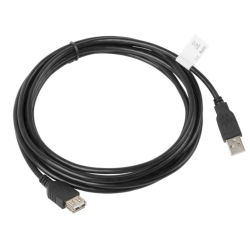 Lanberg CA-USBE-10CC-0030-BK cable USB USB 2.0 3 m USB A Negro