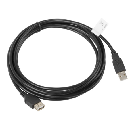 Lanberg CA-USBE-10CC-0030-BK cable USB USB 2.0 3 m USB A Negro