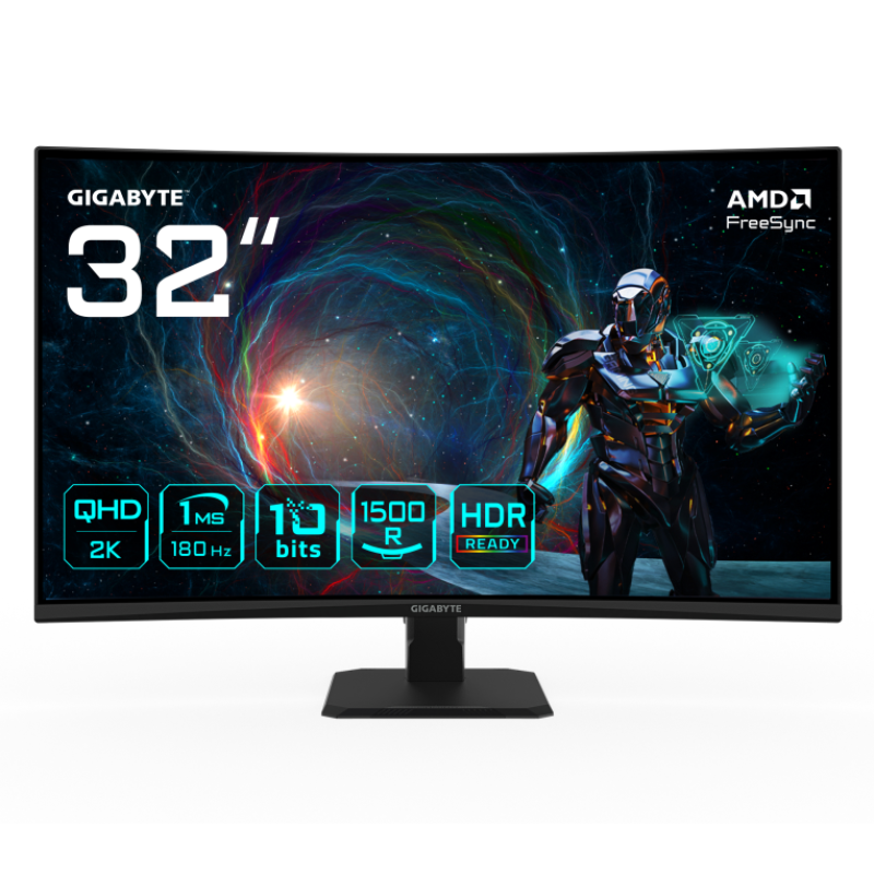 GIGABYTE GS32QCA LED display 80 cm (31.5") 2560 x 1440 Pixeles Quad HD Negro