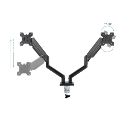 TooQ DB1434TNR-B soporte para monitor 86,4 cm (34") Escritorio Negro
