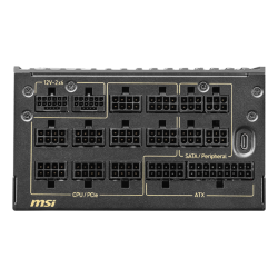 MSI MEG Ai1600T PCIE5 unidad de fuente de alimentación 1600 W 24-pin ATX ATX Negro