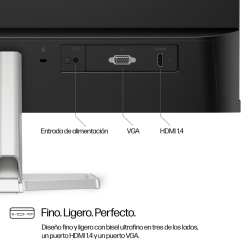 HP Series 5 23.8 inch FHD Monitor - 524sf pantalla para PC 60,5 cm (23.8") 1920 x 1080 Pixeles Full HD LCD Plata