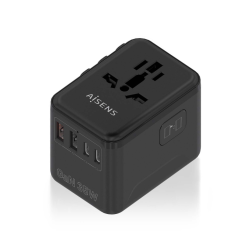 AISENS ASPS-2A3C09-BK cargador de dispositivo móvil Corriente alterna Carga rápida Interior