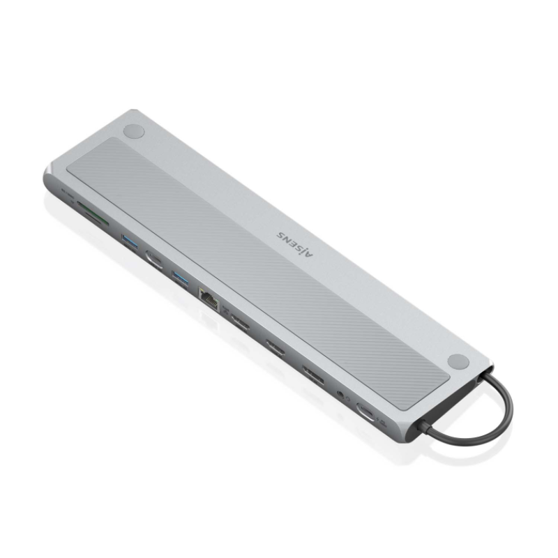 AISENS ASUC-12P020-GR base para portátil y replicador de puertos Alámbrico USB 3.2 Gen 1 (3.1 Gen 1) Type-C