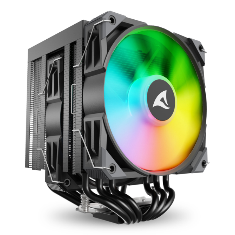 Sharkoon A60 RGB Procesador Refrigerador de aire 12 cm Negro 1 pieza(s