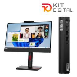 Lenovo ThinkCentre M75q + Tiny-In-One 24 Gen 5 AMD Ryzen™ 5 8500GE 16 GB DDR5-SDRAM 512 GB SSD Windows 11 Pro Mini PC Negro
