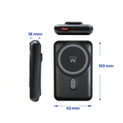 Ewent EW1162 batería externa Polímero de litio Cargador inalámbrico Negro