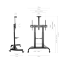 AISENS FT100TE-123 soporte para pantalla de señalización 2,54 m (100"