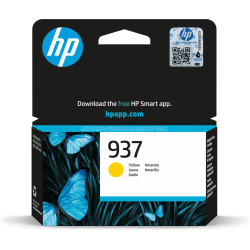 HP 937 Yellow Original Ink Cartridge cartucho de tinta 1 pieza(s) Rendimiento estándar
