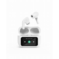 Gembird GMB Audio TWS-LCD-ANC-01-W auricular y casco Auriculares Inalámbrico Dentro de oído Llamadas/Música USB Tipo C Bluetooth