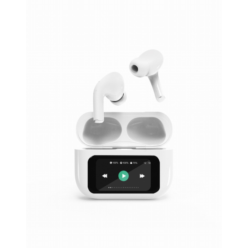 Gembird GMB Audio TWS-LCD-ANC-01-W auricular y casco Auriculares Inalámbrico Dentro de oído Llamadas/Música USB Tipo C Bluetooth