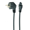Gembird PC-186-ML12-0.5M cable de transmisión Negro 0,5 m CEE 7/7 C5 acoplador