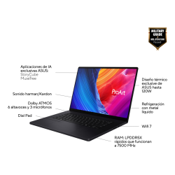 ASUS ProArt P16 H7606WM-SC052W 40,6 cm (16") Pantalla táctil LPDDR5x-SDRAM NVIDIA GeForce RTX 5060 Wi-Fi 7 (802.11be