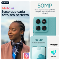 Motorola edge 60 fusion 16,9 cm (6.67") SIM doble Android 15 5G USB Tipo C 8 GB 256 GB 5200 mAh Turquesa