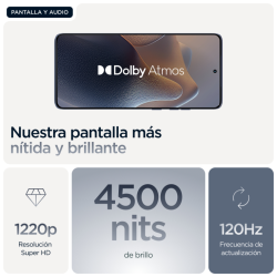 Motorola edge 60 fusion 16,9 cm (6.67") SIM doble Android 15 5G USB Tipo C 8 GB 256 GB 5200 mAh Gris