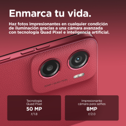 Motorola moto g05 16,9 cm (6.67") SIM doble Android 15 4G USB Tipo C 4 GB 256 GB 5200 mAh Rojo