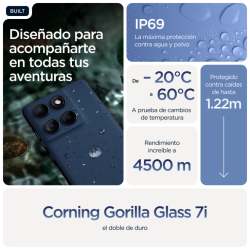 Motorola edge 60 16,9 cm (6.67") SIM doble Android 15 5G USB Tipo C 12 GB 512 GB 5200 mAh Azul
