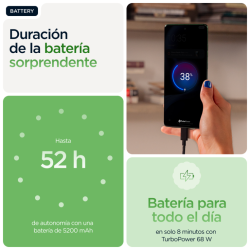 Motorola edge 60 16,9 cm (6.67") SIM doble Android 15 5G USB Tipo C 12 GB 512 GB 5200 mAh Verde