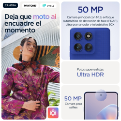 Motorola edge 60 pro 16,9 cm (6.67") SIM doble Android 15 5G USB Tipo C 12 GB 512 GB 6000 mAh Azul