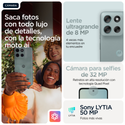 Motorola moto g56 5G 17,1 cm (6.72") Ranura híbrida Dual SIM Android 15 USB Tipo C 8 GB 512 GB 5200 mAh Gris