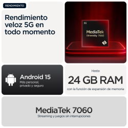 Motorola moto g56 5G 17,1 cm (6.72") Ranura híbrida Dual SIM Android 15 USB Tipo C 8 GB 512 GB 5200 mAh Negro