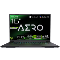 GIGABYTE AERO X16 1VH93ESC64DH Copilot+ PC AMD Ryzen AI 7 350 Portátil 40,6 cm (16") WQXGA 32 GB DDR5-SDRAM 1 TB SSD NVIDIA GeFo