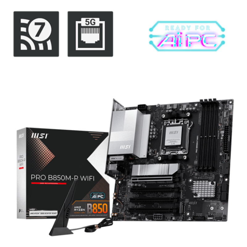 MSI 911-7E71-001 placa base AMD B850 Zócalo AM5 micro ATX