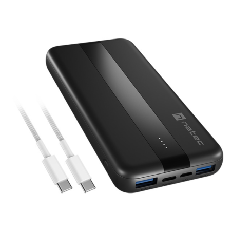 NATEC TREVI SLIM Q V2 Polímero de litio 10000 mAh Negro