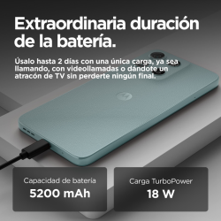 Motorola moto g15 17,1 cm (6.72") SIM doble Android 15 4G USB Tipo C 8 GB 512 GB 5200 mAh Azul claro