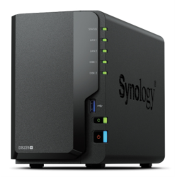 Synology DS225+ 2 Bay NAS Escritorio Intel® Celeron® J4125 2 GB DDR4 Synology DSM Negro