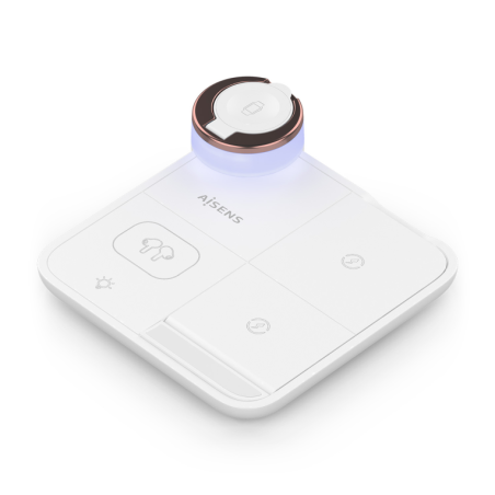 AISENS ASCH-15W4WC061-W cargador de dispositivo móvil Auriculares, Smartphone, Reloj inteligente Cargador inalámbrico Interior