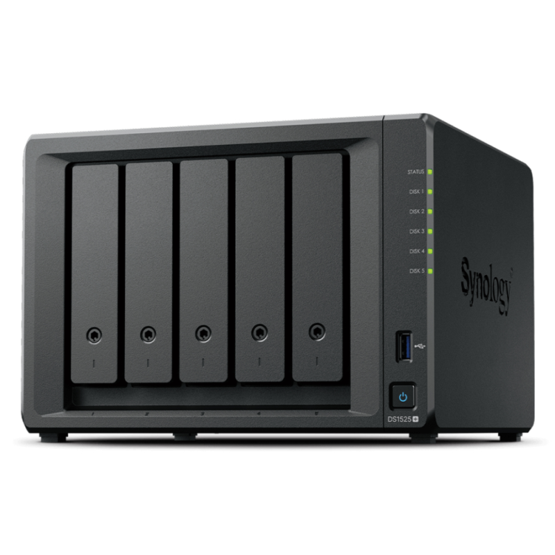 Synology DiskStation DS1525+ servidor de almacenamiento NAS Ryzen Embedded V1500B 8 GB DDR4 0 TB Negro