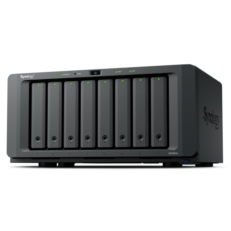 Synology DiskStation DS1825+ servidor de almacenamiento NAS Ryzen Embedded V1500B 8 GB DDR4 0 TB Negro