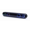 BARRA DE SONIDO GEMBIRDBLUETOOTH CON EFECTO DE LUZ LED NEGRA
