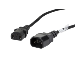 CABLE ALARGADOR LANBERG ALIMENTACION CPU IEC320 C13 H/IEC320 C14 M VDE 1.8M