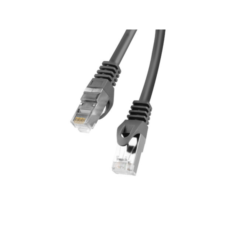 CABLE RED LANBERG LATIGUILLO CAT.6 FTP 1M NEGRO FLUKE PASSED