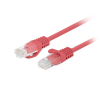 CABLE RED LANBERG LATIGUILLO CAT.6 UTP 1M ROJO FLUKE PASSED PACK 10 UD