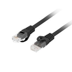 CABLE RED LANBERG LATIGUILLO CAT.6 UTP LSZH CU 1.5M NEGRO FLUKE PASSED