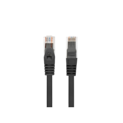 CABLE RED LANBERG LATIGUILLO CAT.6 UTP LSZH CU 1M NEGRO FLUKE PASSED