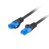 CABLE RED LANBERG LATIGUILLO CAT.6A S/FTP LSZH CCA 3M NEGRO FLUKE PASSED