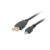CABLE USB LANBERG 2.0 MACHO/MICRO USB MACHO 1M NEGRO