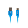 CABLE USB LANBERG 2.0 MACHO/USB C MACHO QUICK CHARGE 3.0 1.8M AZUL