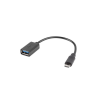ADAPTADOR LANBERG OTG USB MICRO(M) 2.0 A USB-A(H) 15 CM NEGRO