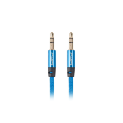 CABLE MINIJACK LANBERG 3.5MM M/M 3 PIN 2M PREMIUM AZUL