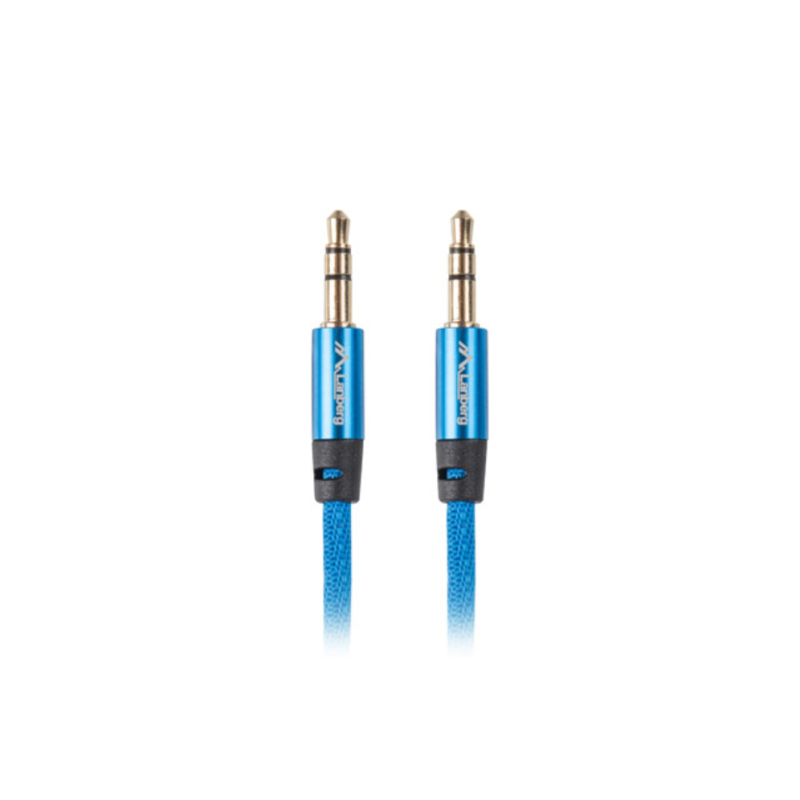 CABLE MINIJACK LANBERG 3.5MM M/M 3 PIN 2M PREMIUM AZUL