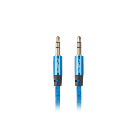 CABLE MINIJACK LANBERG 3.5MM M/M 3 PIN 2M PREMIUM AZUL